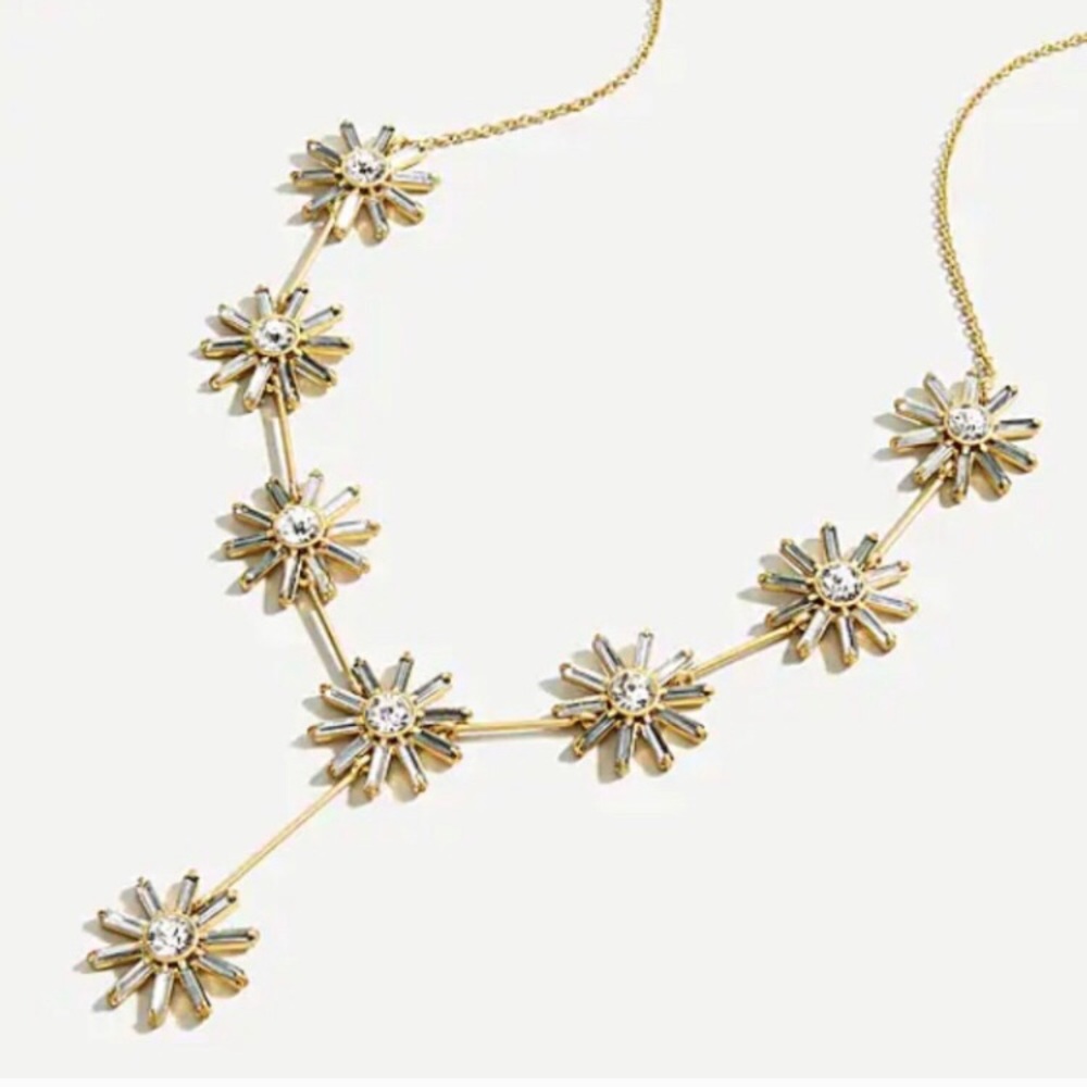 J Crew Color block flower necklace